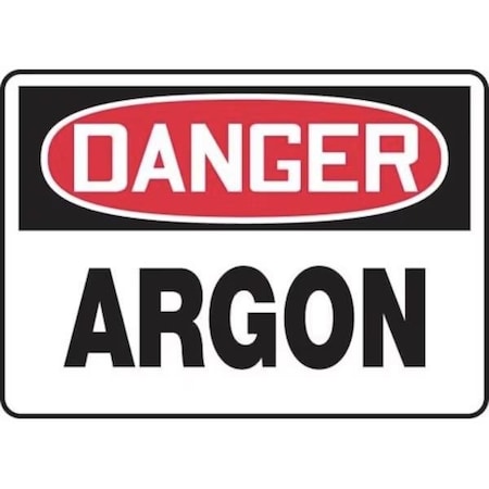 Accuform OSHA DANGER SAFETY SIGN ARGON 14 in  X MCHG004XL
